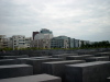 Blick aus dem Holocaust Mahnmal Richtung Potsdamer Platz