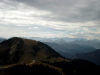 Blick �ber den Wallberg auf die Alpen